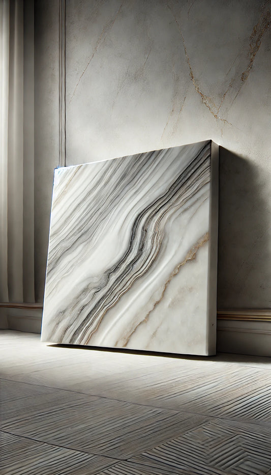 Classic Polished Marble Tile with Gray Veining